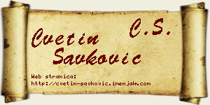Cvetin Savković vizit kartica